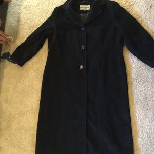 Black Wool Trench Coat